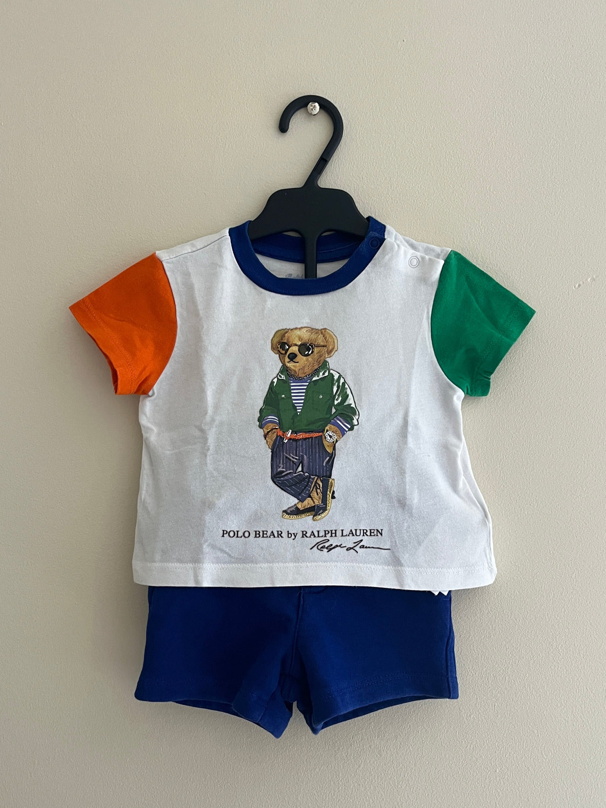 RALPH LAUREN POLO BEAR TRAININGSSET T-SHIRT MET SHORT