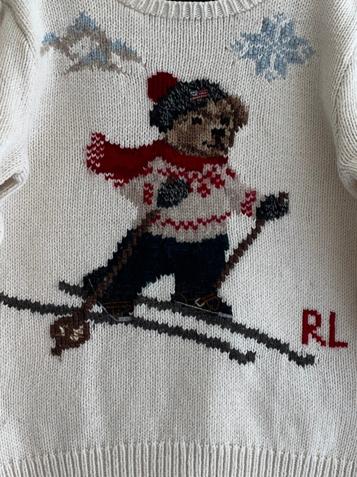 RALPH LAUREN GEBREIDE POLO BEAR TRUI