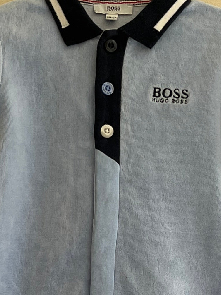 HUGO BOSS ZACHTE PYJAMA POLO STYLE MET KNOPJES