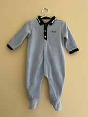 HUGO BOSS ZACHTE PYJAMA POLO STYLE MET KNOPJES